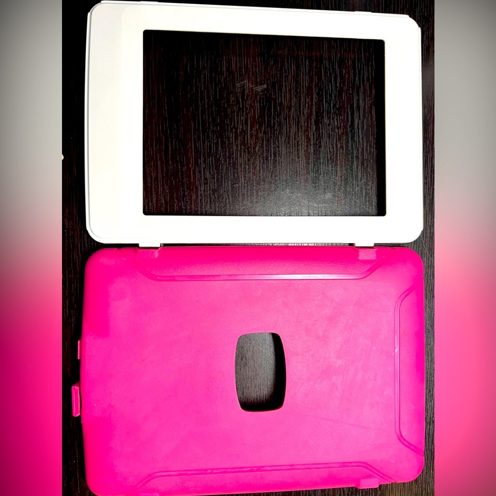Otter-box pink & white case/ 6th generation paper white Kindle  Never used